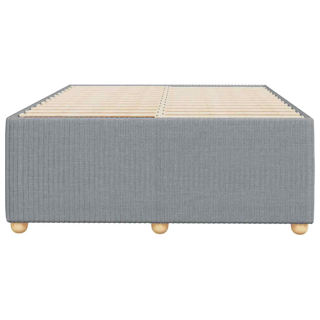 Cadre de lit sans matelas gris clair 120x190 cm tissu - XIOS