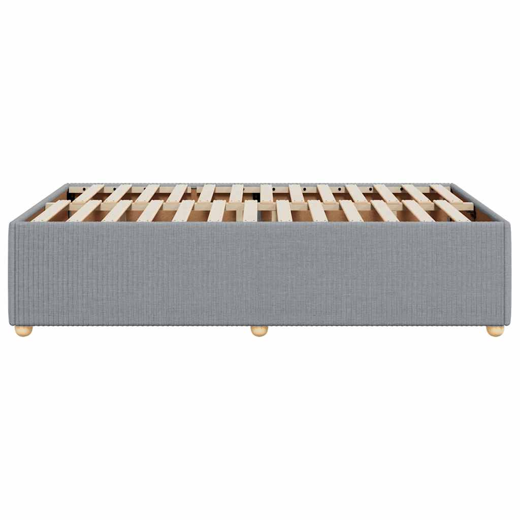Cadre de lit sans matelas gris clair 120x190 cm tissu - XIOS