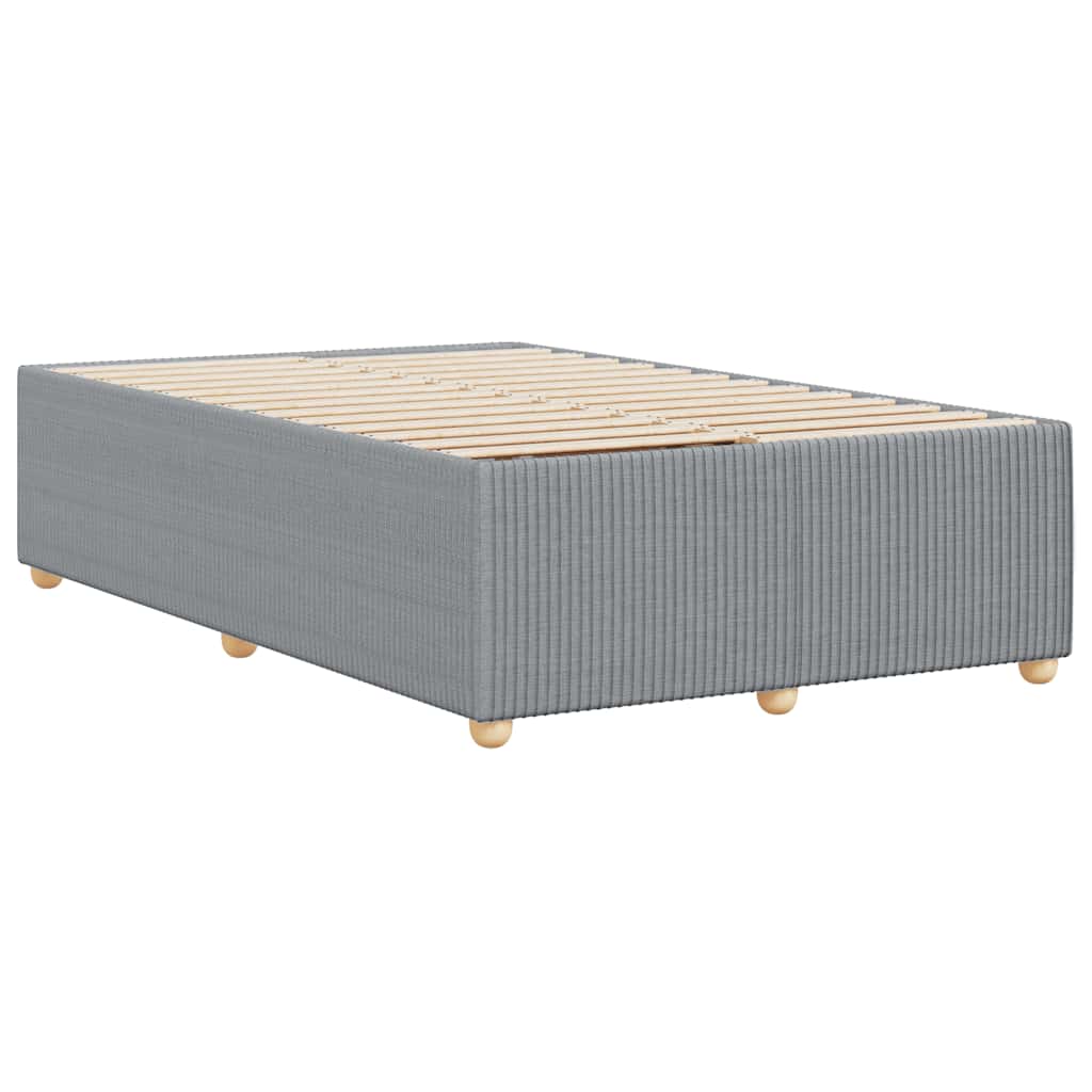 Cadre de lit sans matelas gris clair 120x190 cm tissu - XIOS