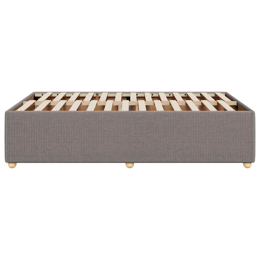 Cadre de lit sans matelas taupe 120x190 cm tissu - XIOS