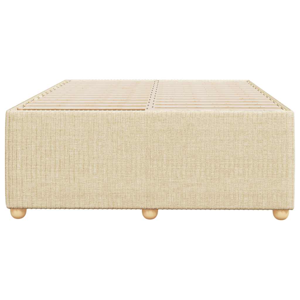 Cadre de lit sans matelas crème 120x190 cm tissu - XIOS