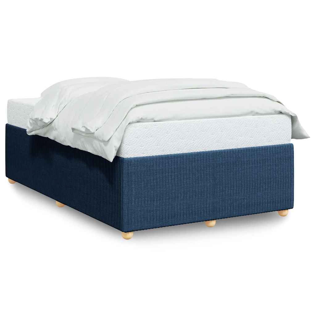 Cadre de lit sans matelas bleu 120x190 cm tissu - XIOS