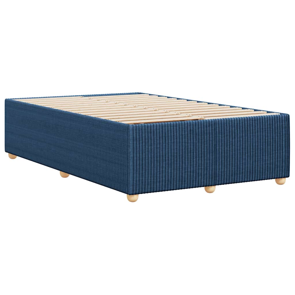 Cadre de lit sans matelas bleu 120x190 cm tissu - XIOS