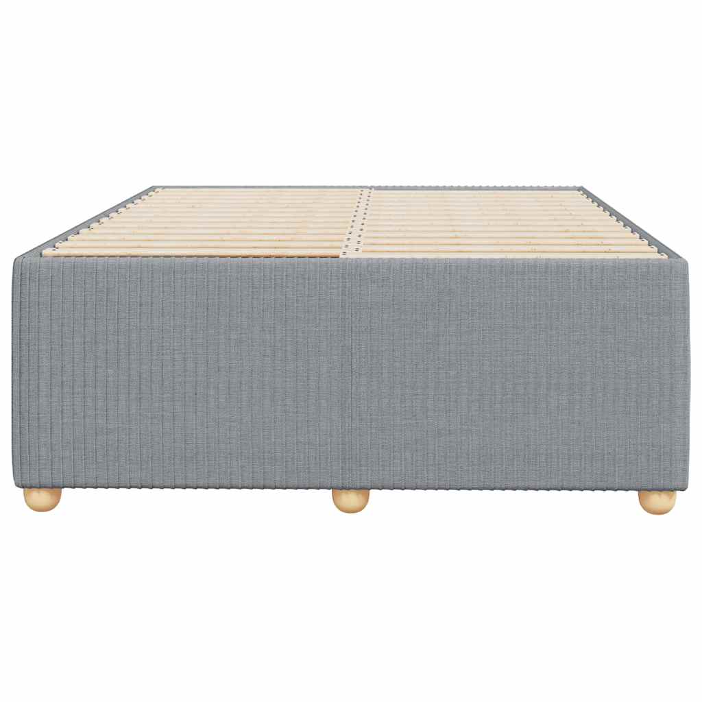 Cadre de lit sans matelas gris clair 120x200 cm tissu - XIOS