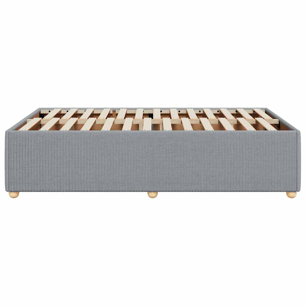 Cadre de lit sans matelas gris clair 120x200 cm tissu - XIOS