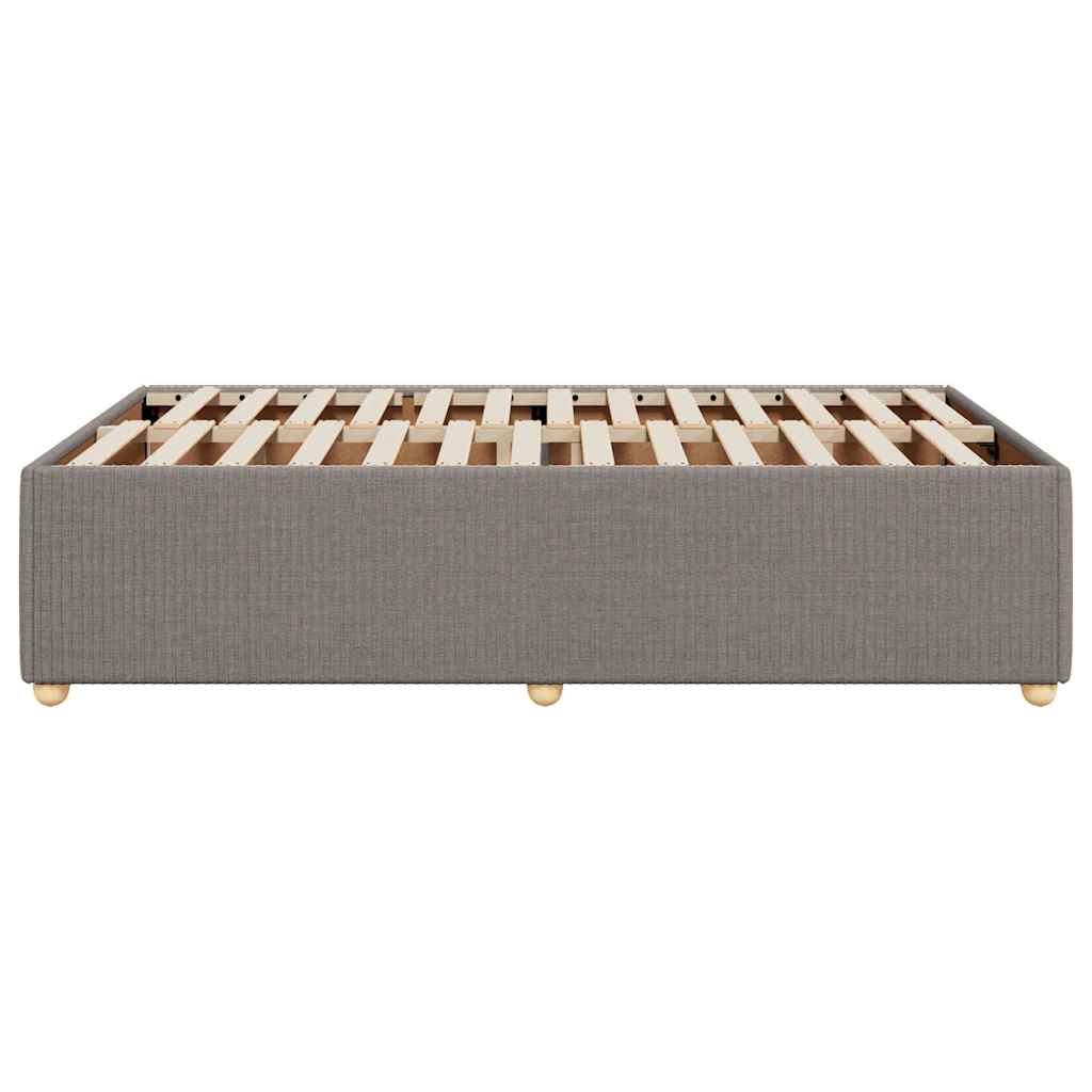 Cadre de lit sans matelas taupe 120x200 cm tissu - XIOS
