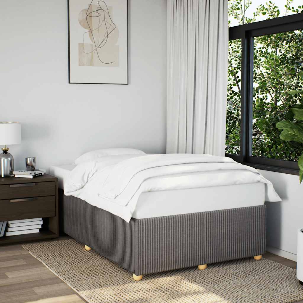 Cadre de lit sans matelas taupe 120x200 cm tissu - XIOS