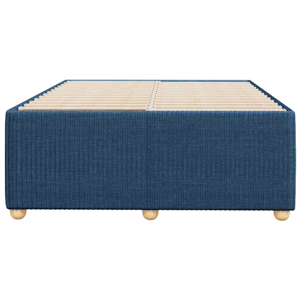 Cadre de lit sans matelas bleu 120x200 cm tissu - XIOS