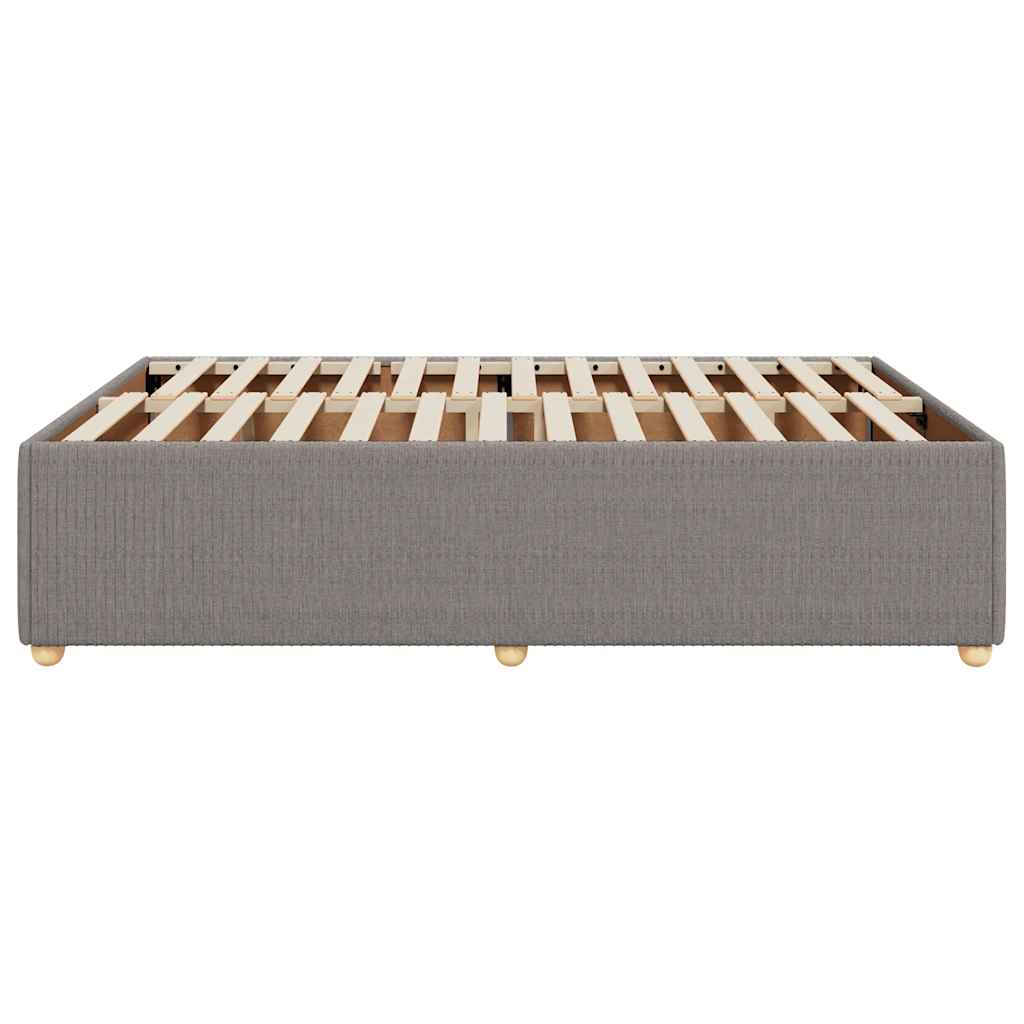 Cadre de lit sans matelas taupe 140x190 cm tissu - XIOS