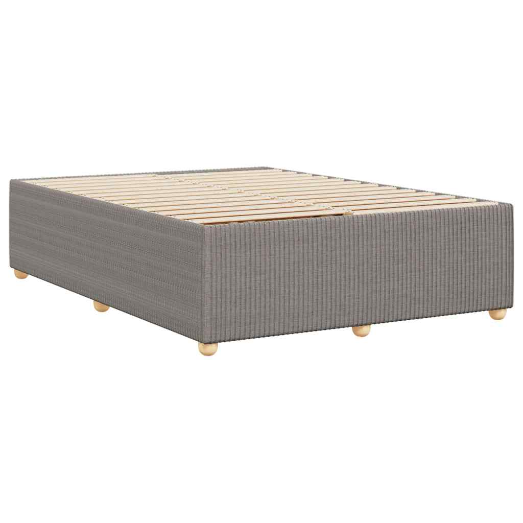 Cadre de lit sans matelas taupe 140x190 cm tissu - XIOS