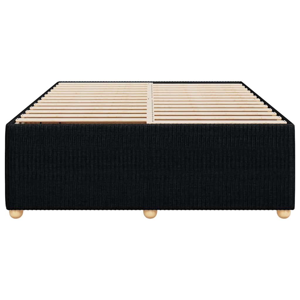 Cadre de lit sans matelas noir 140x200 cm tissu - XIOS