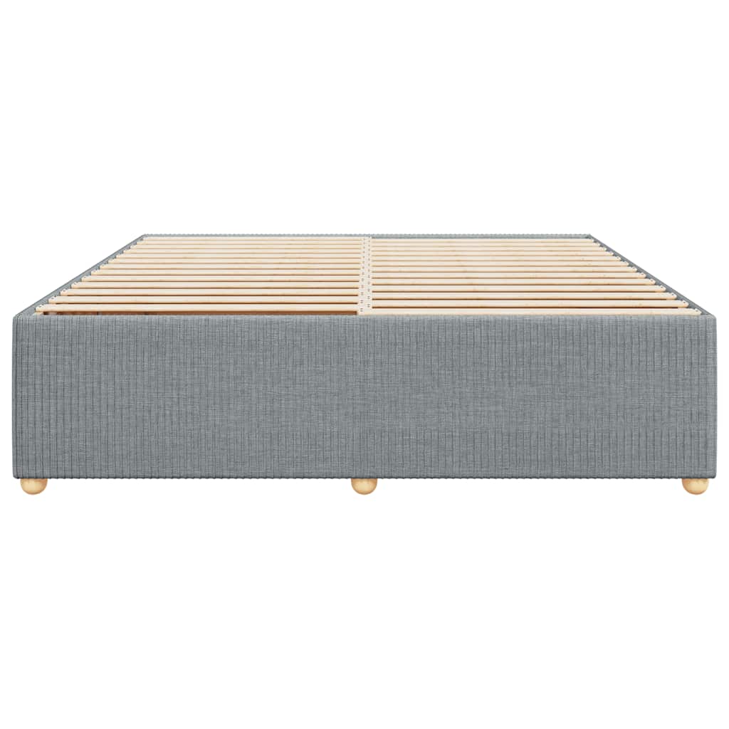 Cadre de lit sans matelas gris clair 180x200 cm tissu - XIOS
