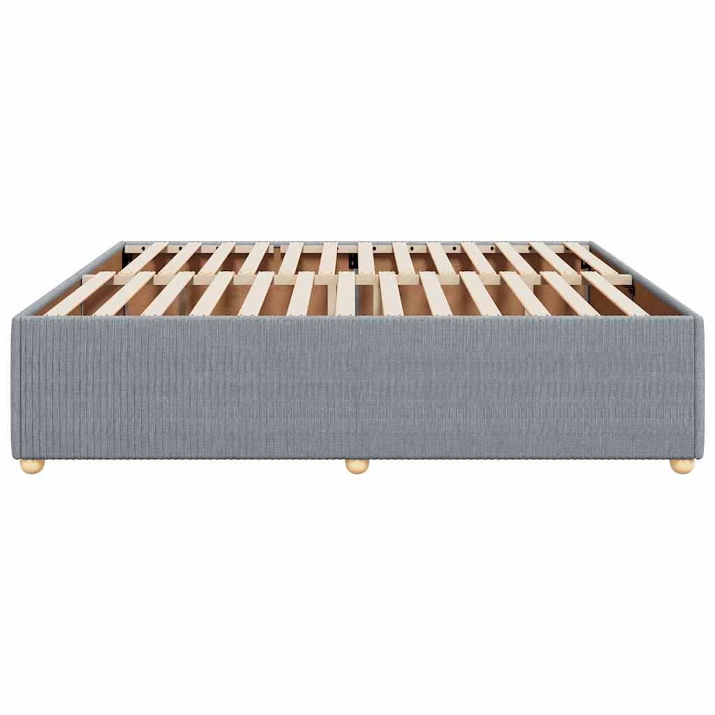 Cadre de lit sans matelas gris clair 180x200 cm tissu - XIOS