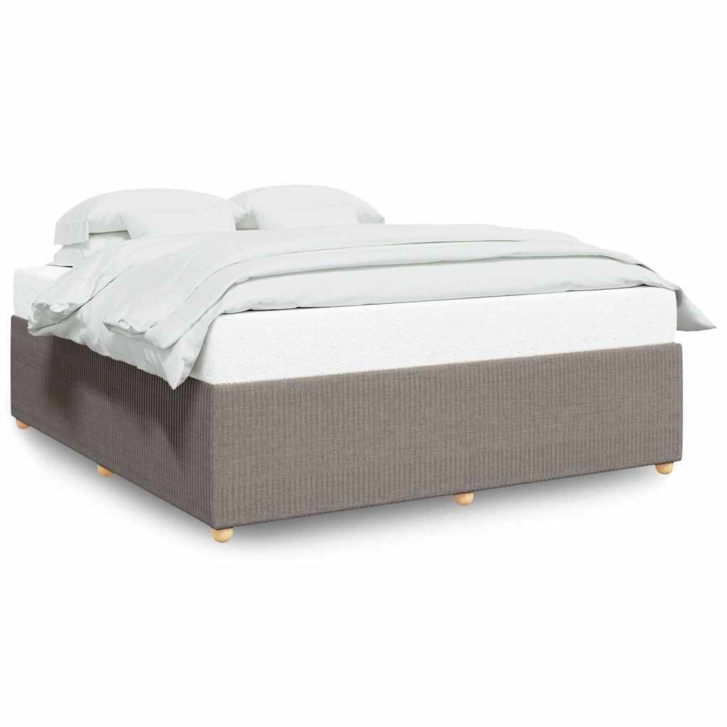 Cadre de lit sans matelas taupe 180x200 cm tissu - XIOS