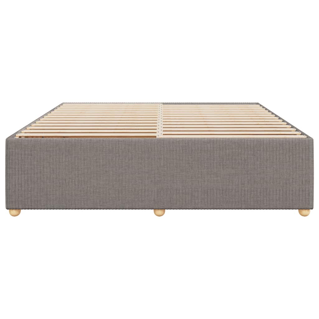 Cadre de lit sans matelas taupe 180x200 cm tissu - XIOS