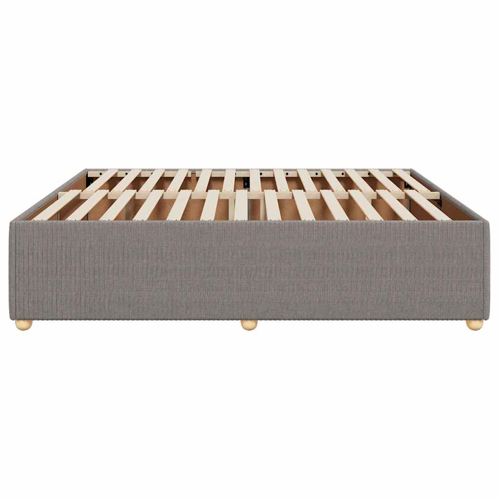 Cadre de lit sans matelas taupe 180x200 cm tissu - XIOS
