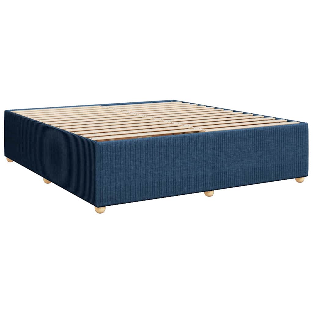 Cadre de lit sans matelas bleu 180x200 cm tissu - XIOS