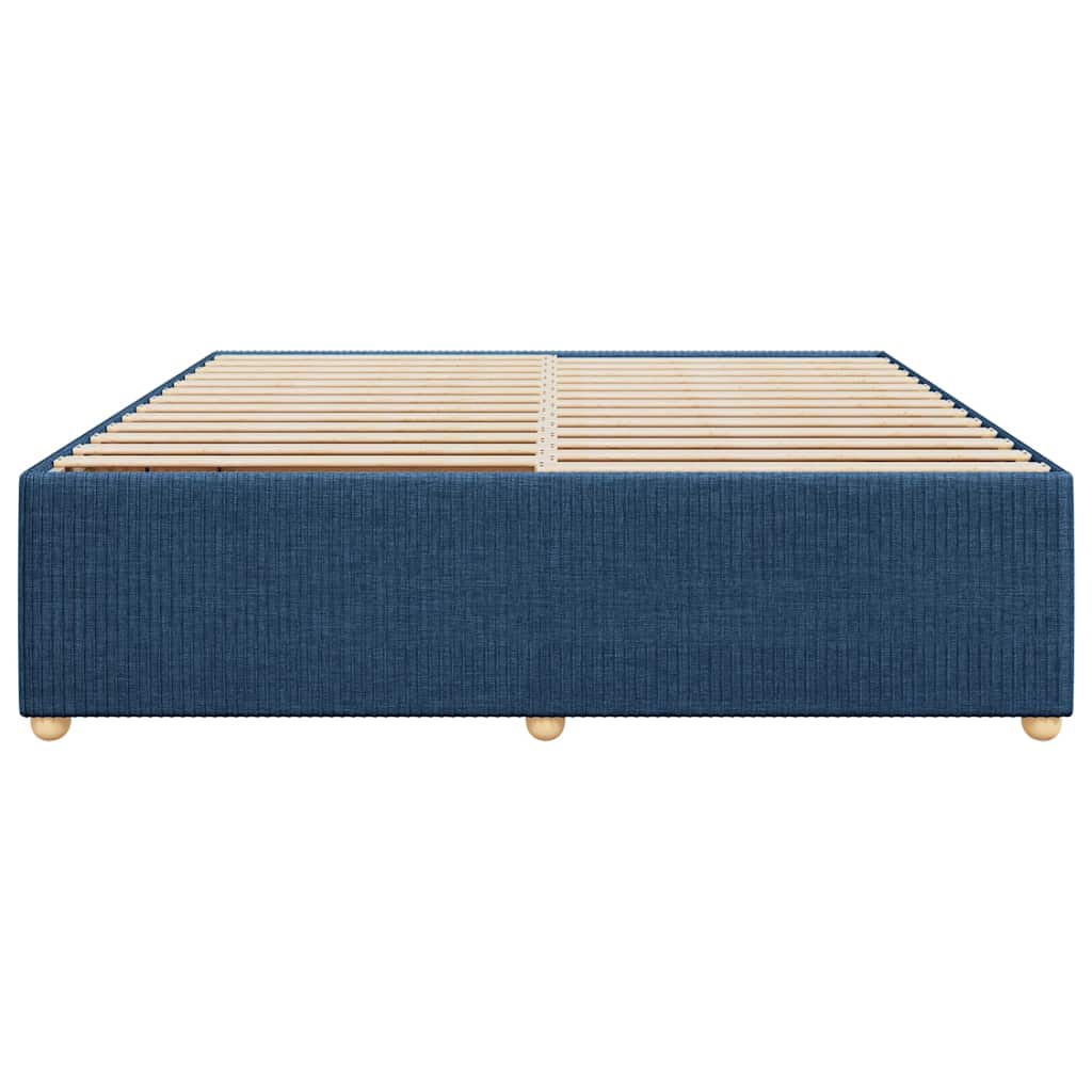 Cadre de lit sans matelas bleu 180x200 cm tissu - XIOS