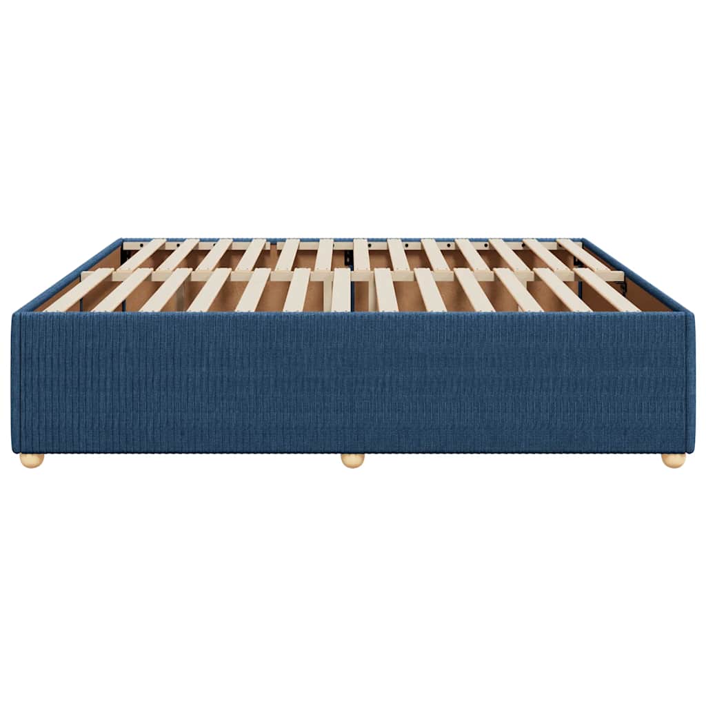 Cadre de lit sans matelas bleu 180x200 cm tissu - XIOS