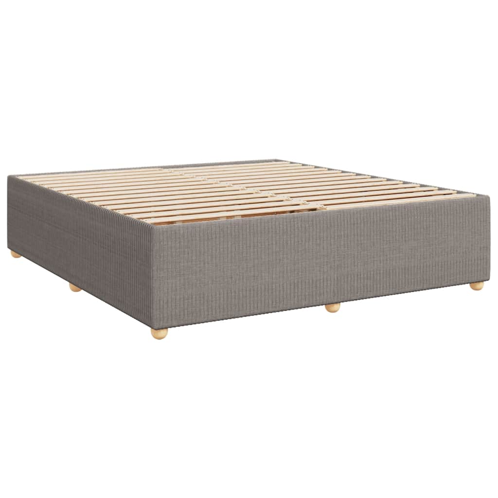 Cadre de lit sans matelas taupe 200x200 cm tissu - XIOS