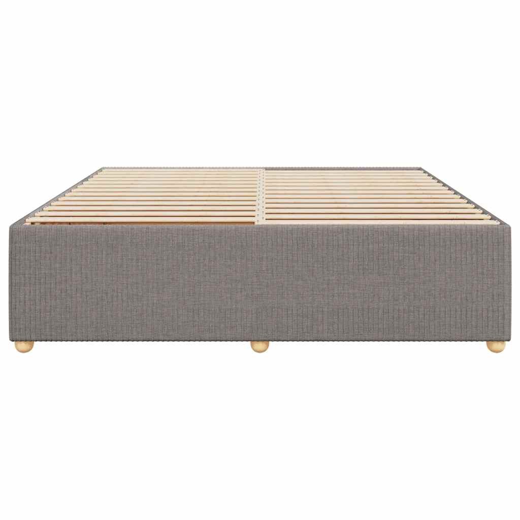Cadre de lit sans matelas taupe 200x200 cm tissu - XIOS