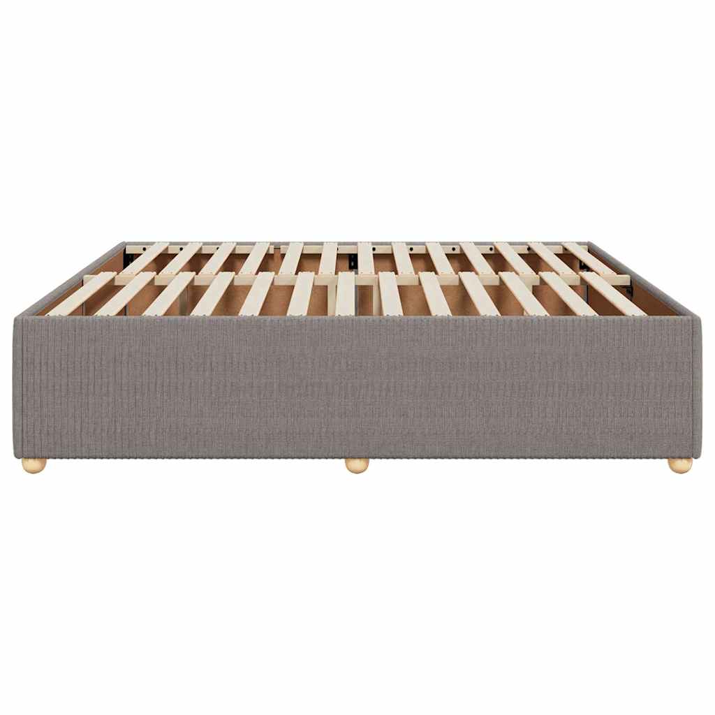 Cadre de lit sans matelas taupe 200x200 cm tissu - XIOS