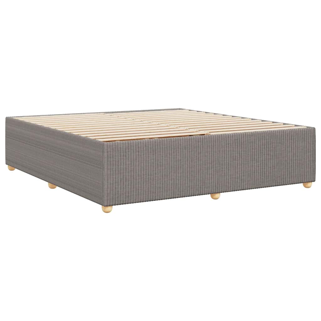 Cadre de lit sans matelas taupe 200x200 cm tissu - XIOS