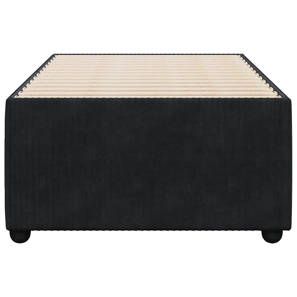 Cadre de lit sans matelas noir 80x200 cm velours - XIOS