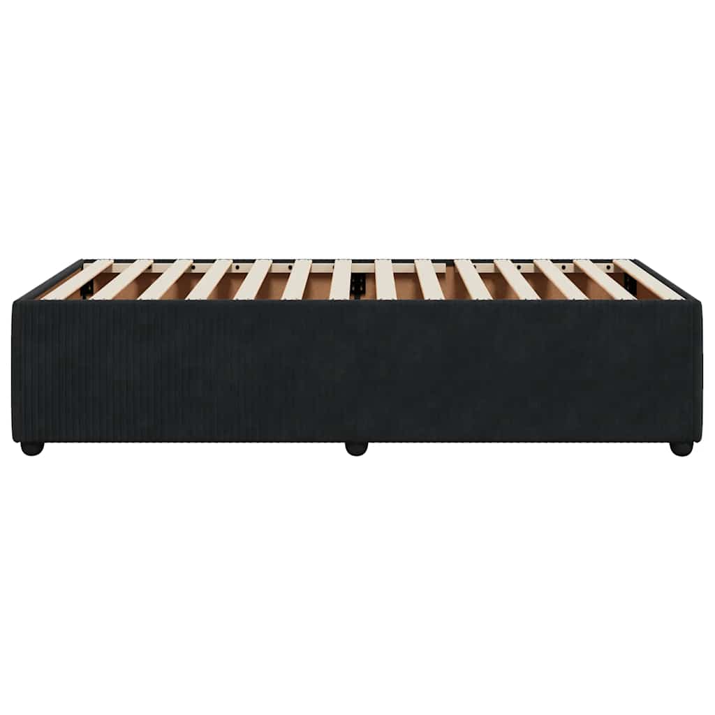 Cadre de lit sans matelas noir 80x200 cm velours - XIOS