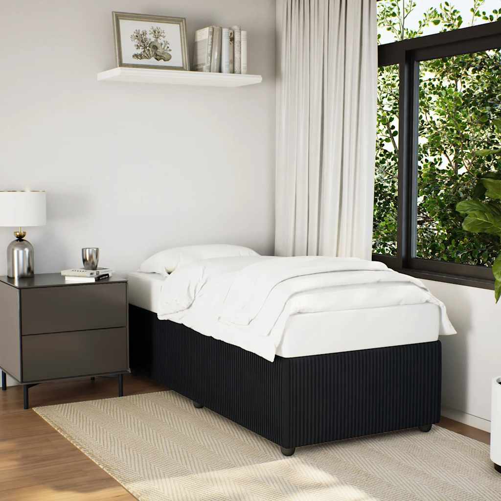 Cadre de lit sans matelas noir 80x200 cm velours - XIOS
