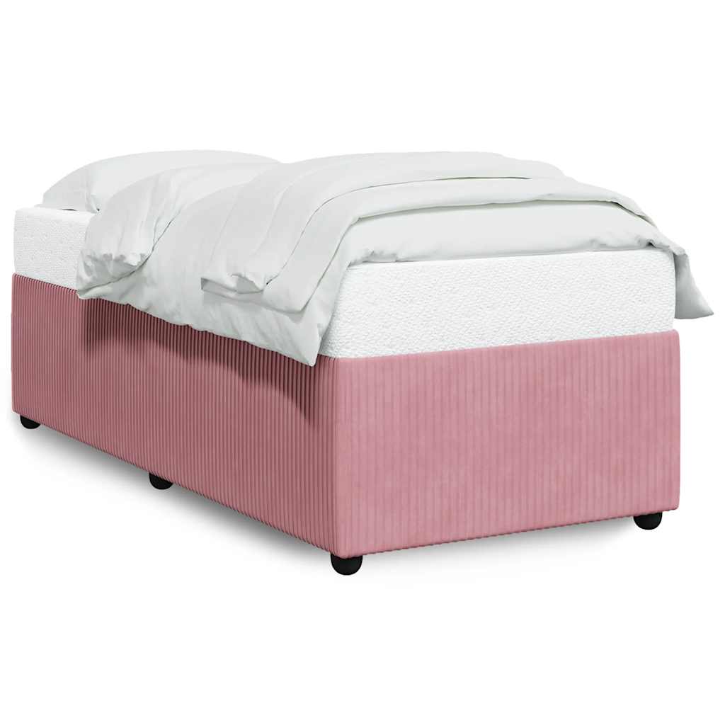 Cadre de lit sans matelas rose 80x200 cm velours - XIOS