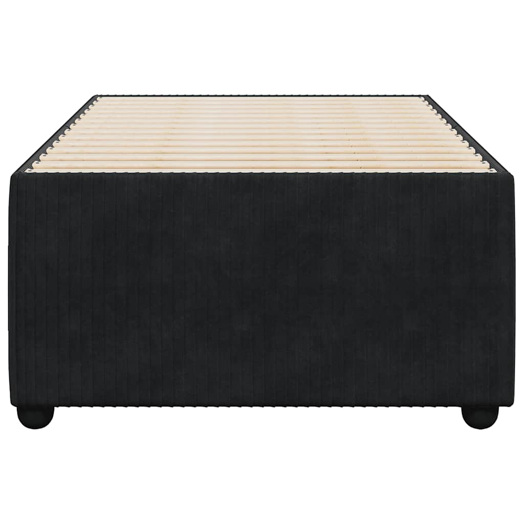 Cadre de lit sans matelas noir 90x200 cm velours - XIOS