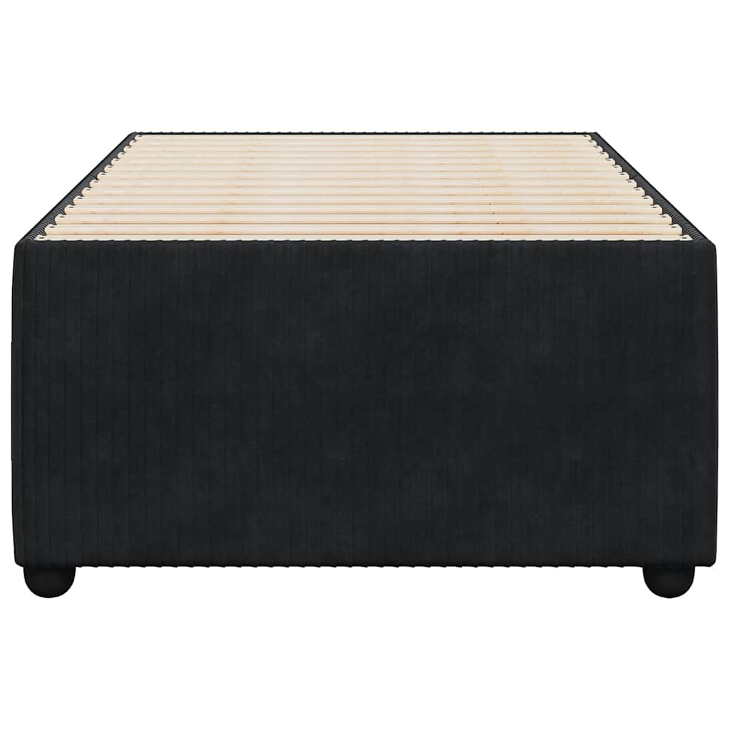 Cadre de lit sans matelas noir 100x200 cm velours - XIOS