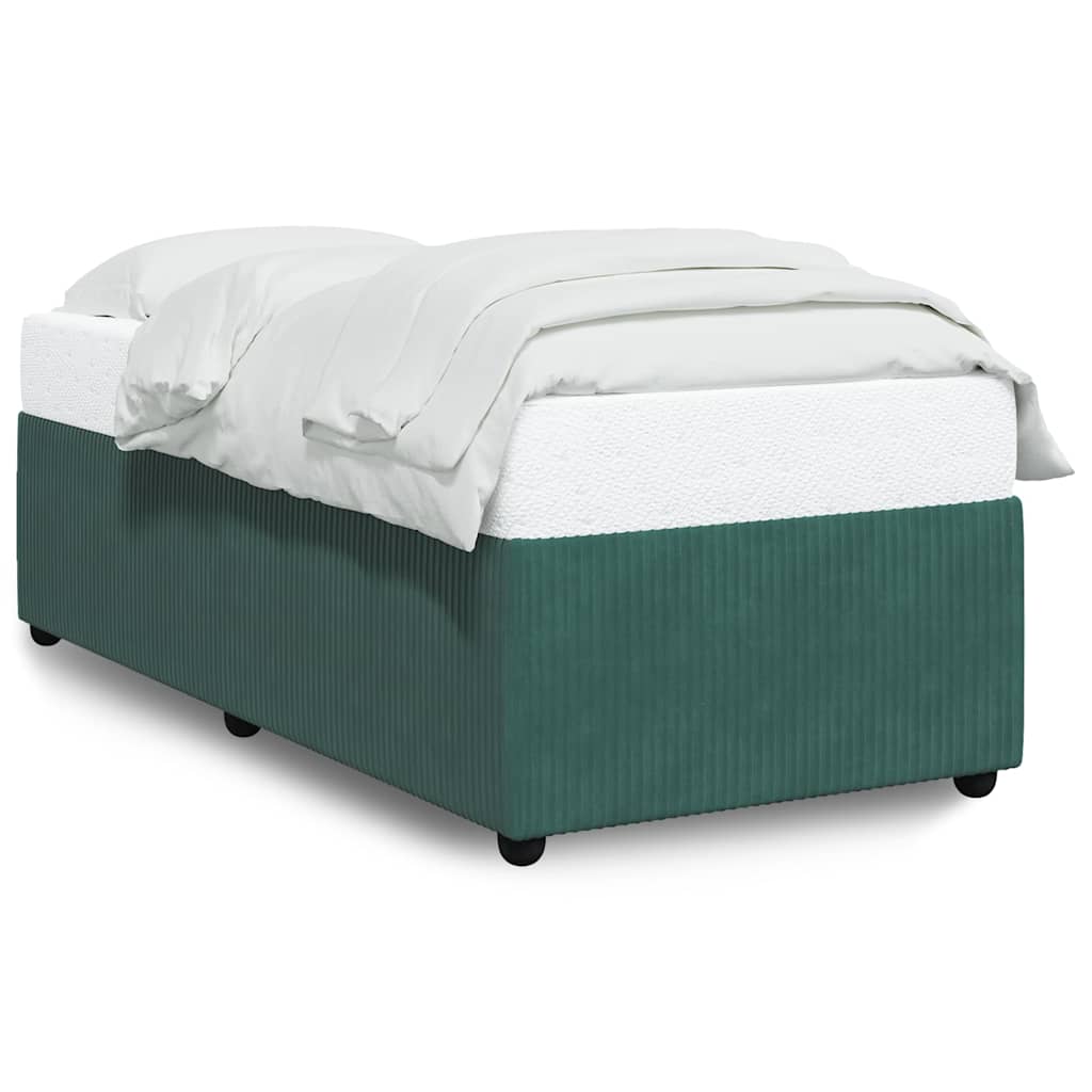 Cadre de lit sans matelas vert foncé 100x200 cm velours - XIOS