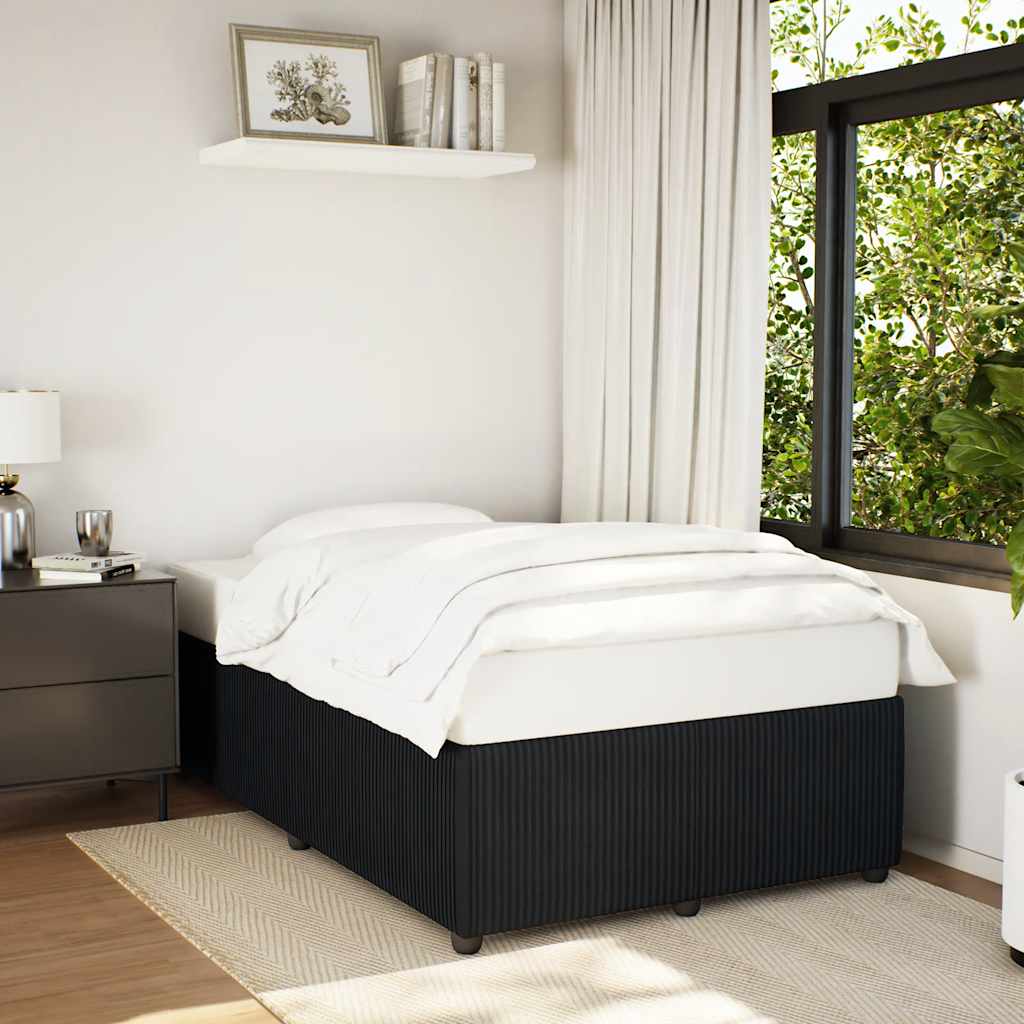Cadre de lit sans matelas noir 120x190 cm velours - XIOS