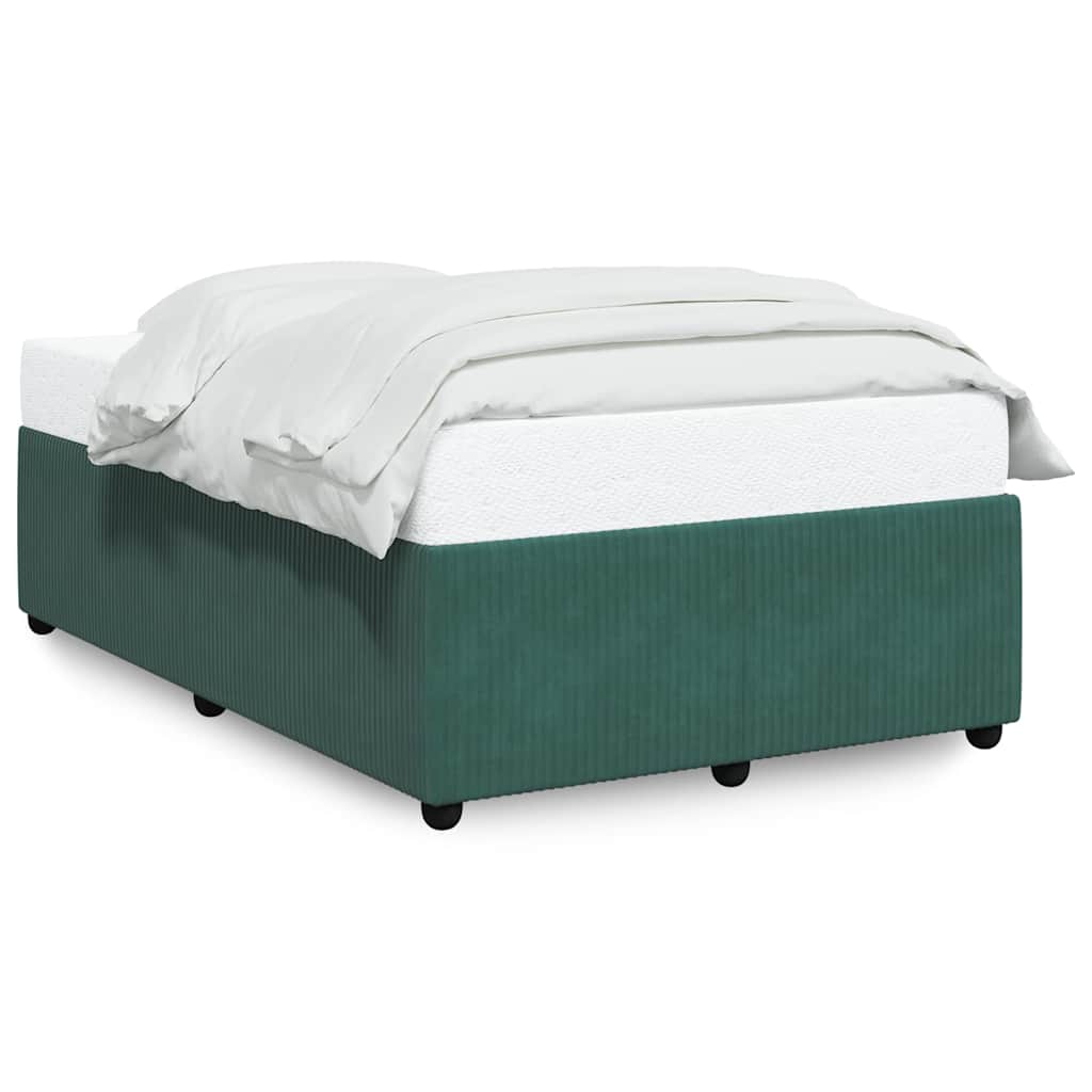 Cadre de lit sans matelas vert foncé 120x190 cm velours - XIOS