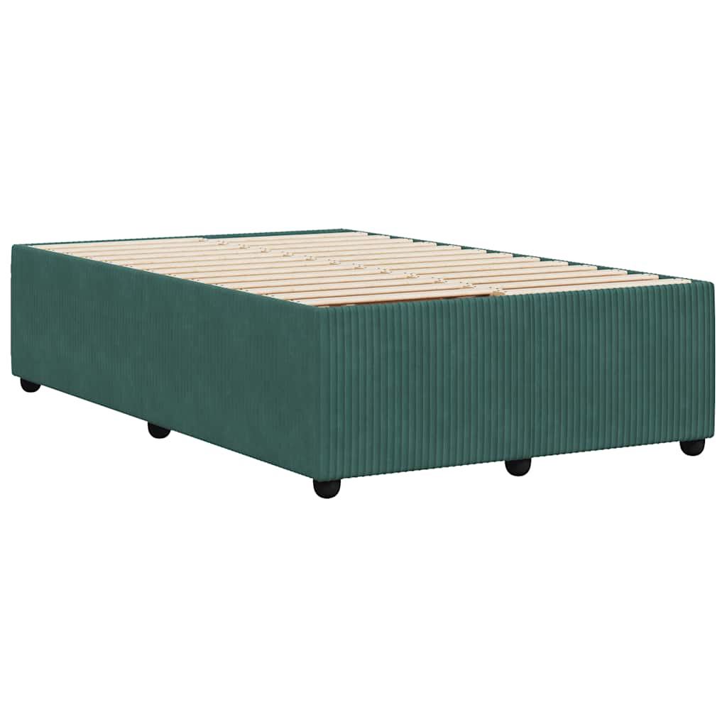 Cadre de lit sans matelas vert foncé 120x190 cm velours - XIOS