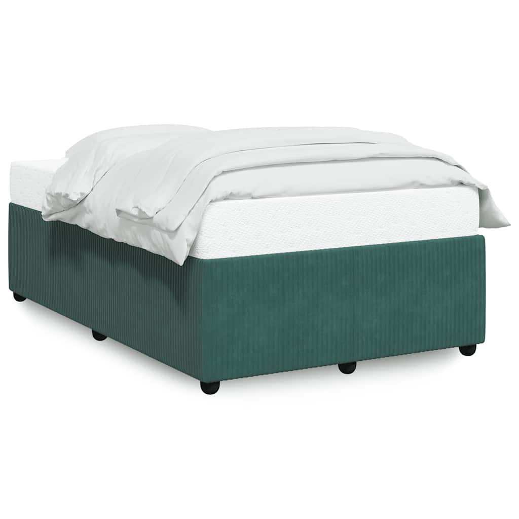 Cadre de lit sans matelas vert foncé 120x200 cm velours - XIOS