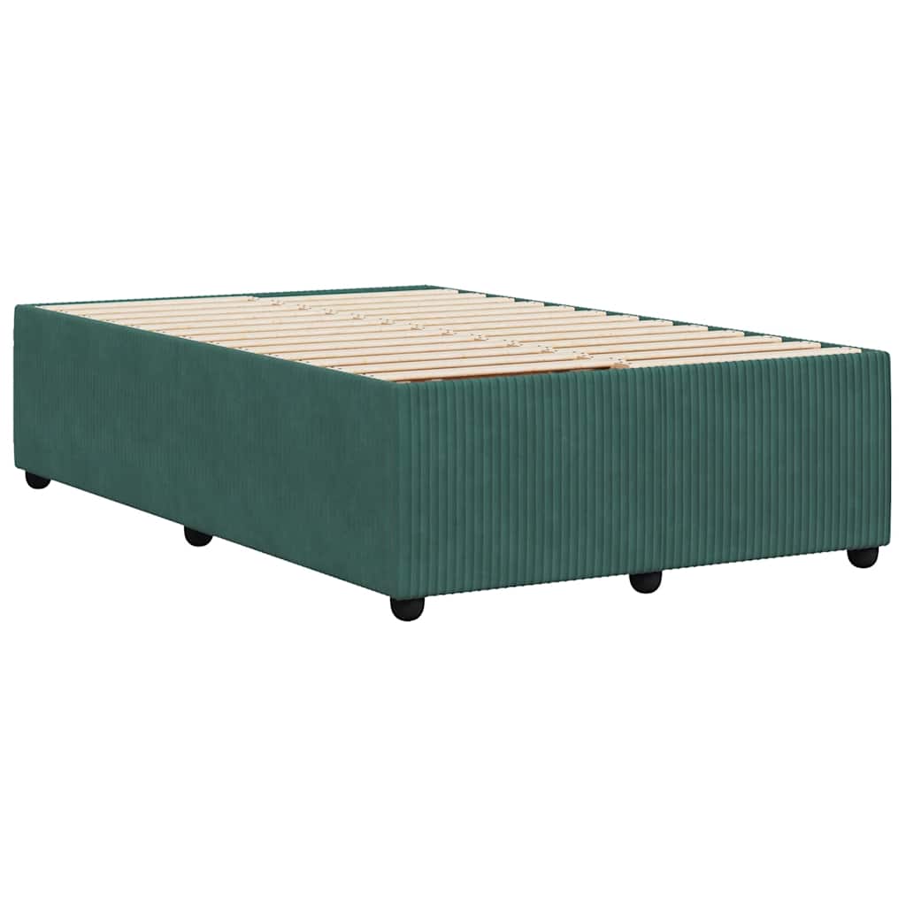 Cadre de lit sans matelas vert foncé 120x200 cm velours - XIOS