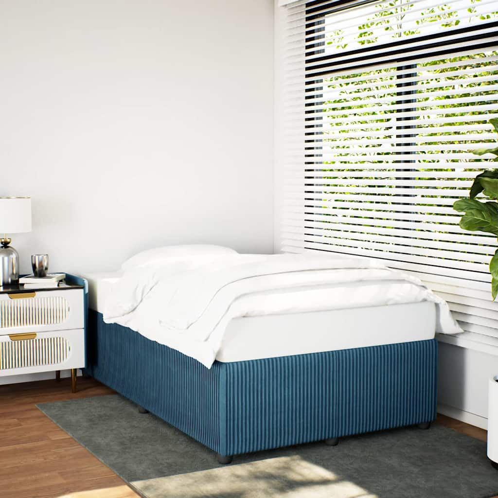 Cadre de lit sans matelas bleu 120x200 cm velours - XIOS