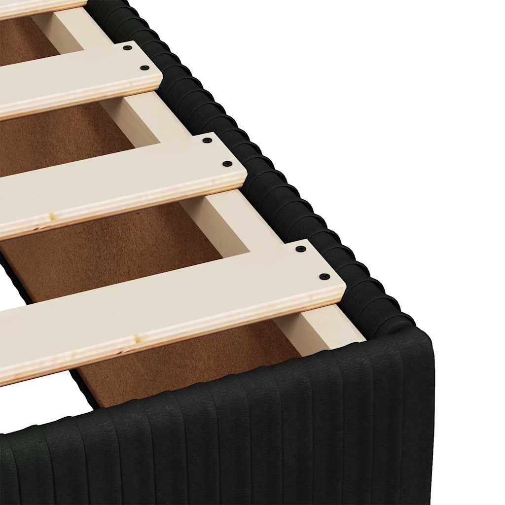 Cadre de lit sans matelas noir 140x190 cm velours - XIOS