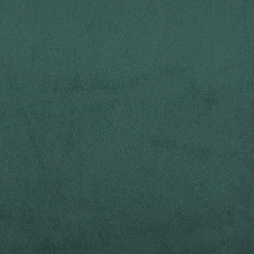 Cadre de lit sans matelas vert foncé 140x190 cm velours - XIOS