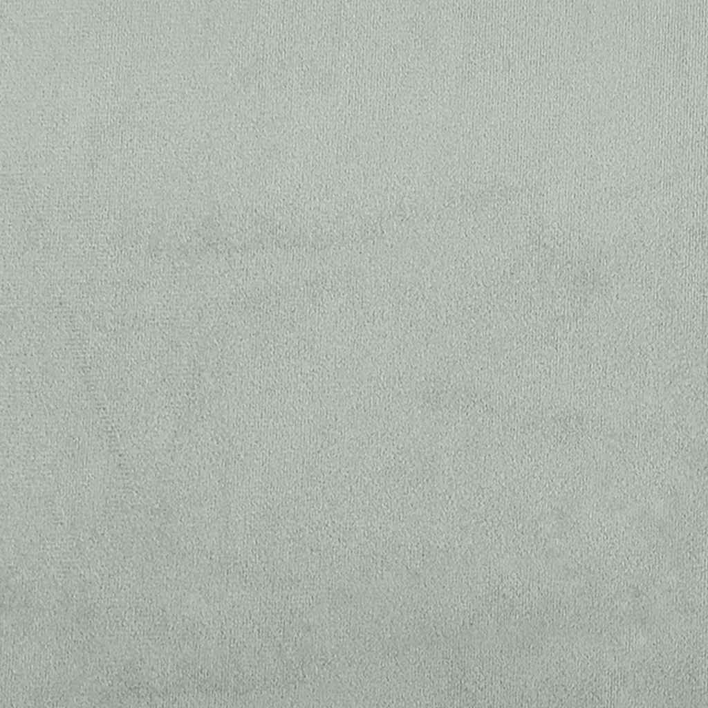 Cadre de lit sans matelas gris clair 160x200 cm velours - XIOS