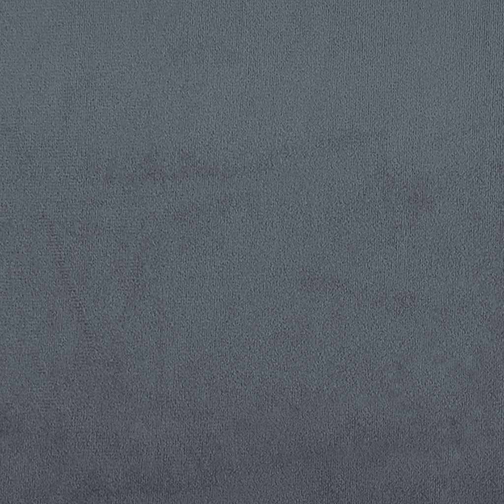 Cadre de lit sans matelas gris foncé 160x200 cm velours - XIOS