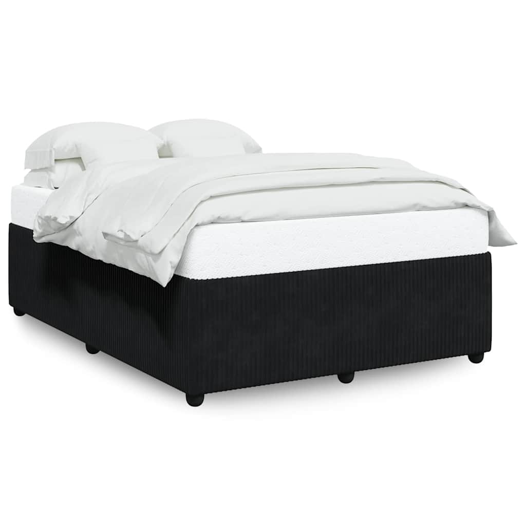 Cadre de lit sans matelas noir 160x200 cm velours - XIOS