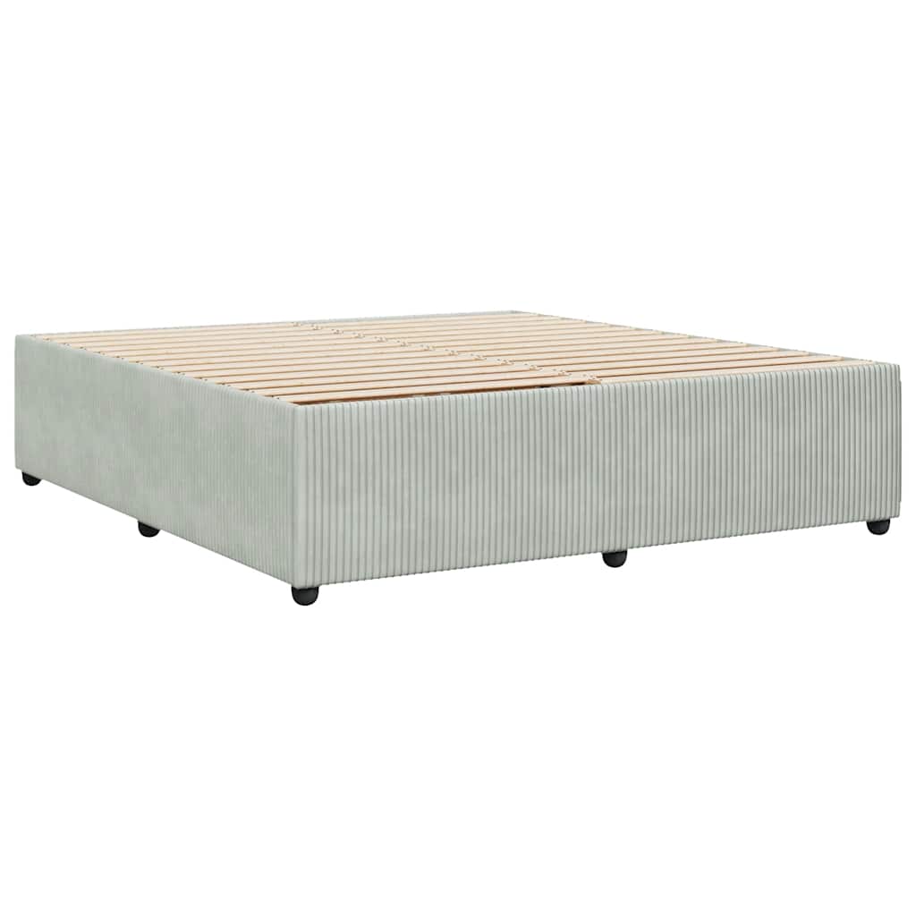 Cadre de lit sans matelas gris clair 180x200 cm velours - XIOS