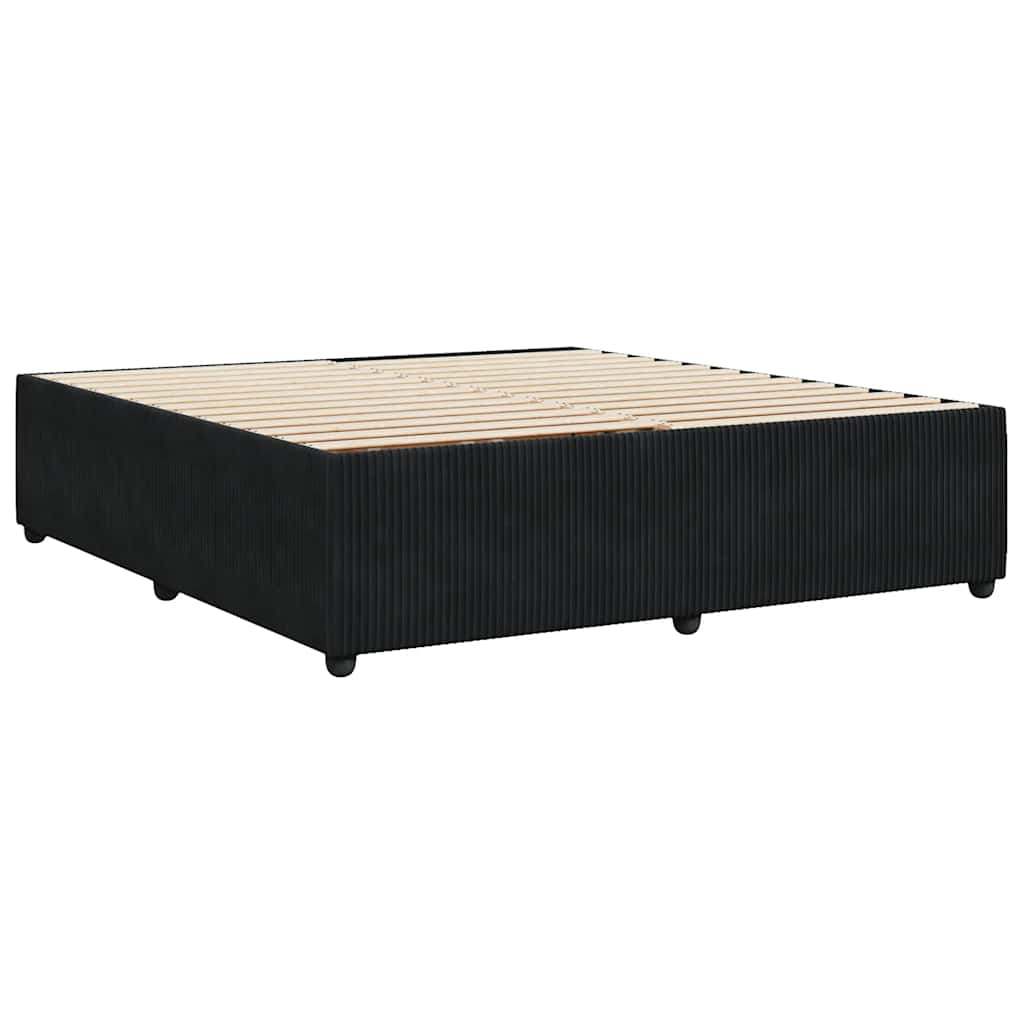 Cadre de lit sans matelas noir 180x200 cm velours - XIOS