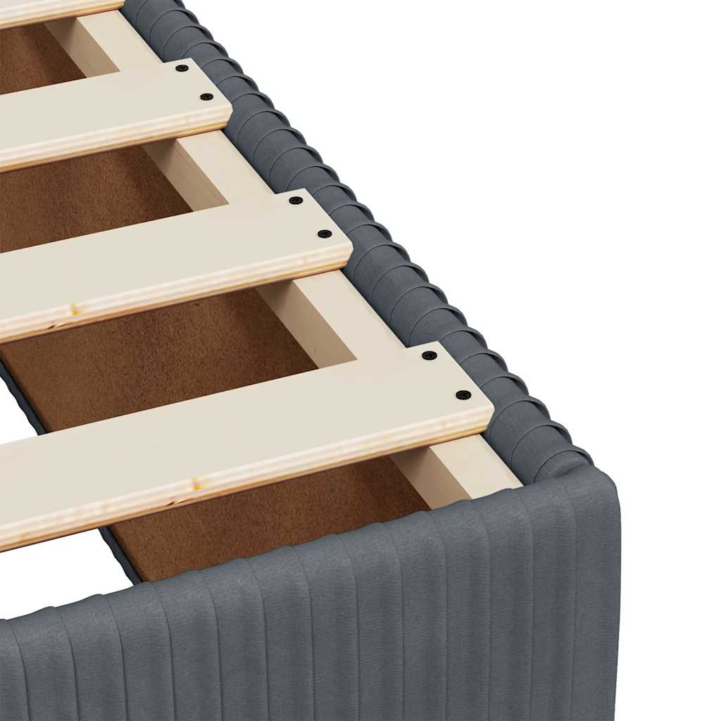 Cadre de lit sans matelas gris foncé 200x200 cm velours - XIOS