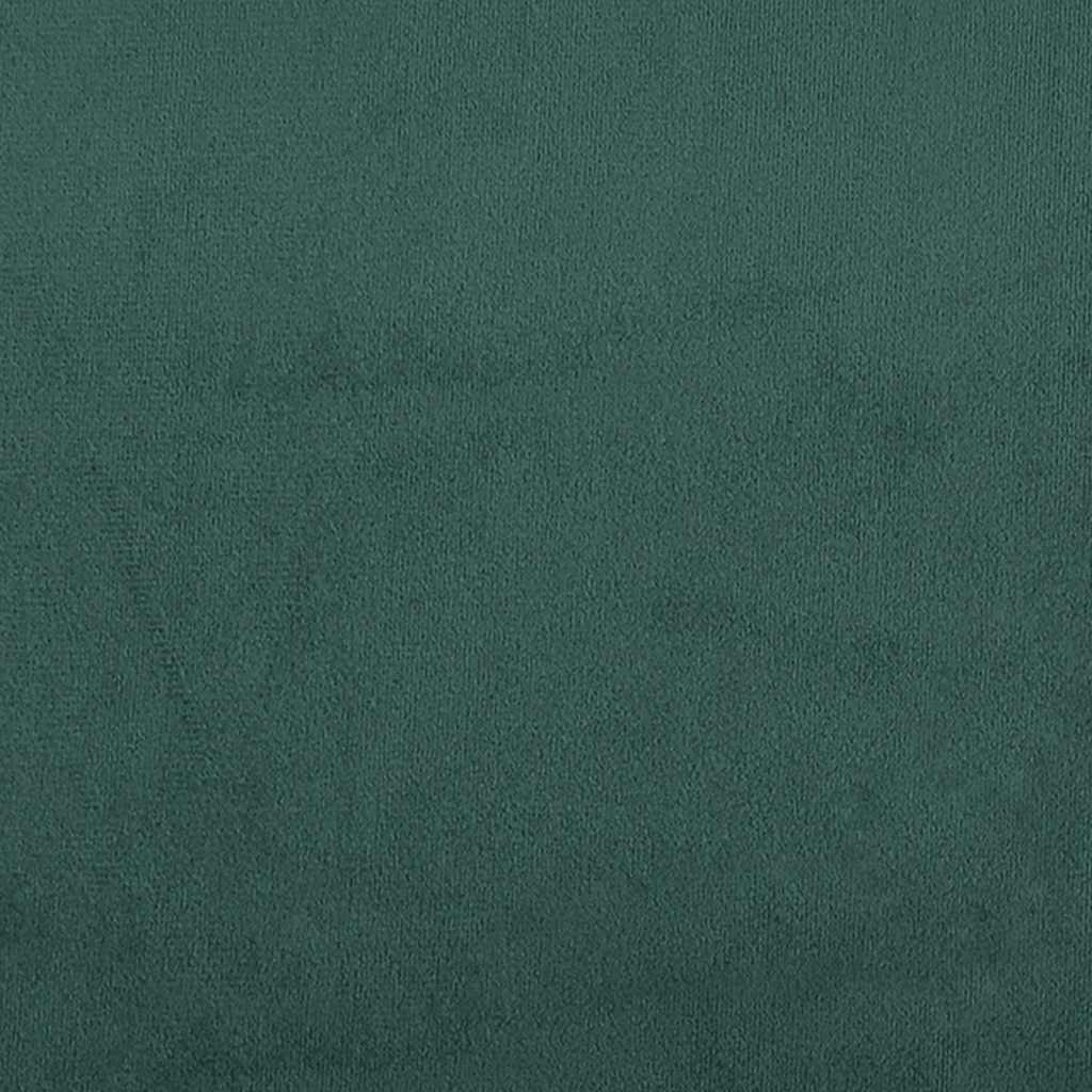 Cadre de lit sans matelas vert foncé 200x200 cm velours - XIOS