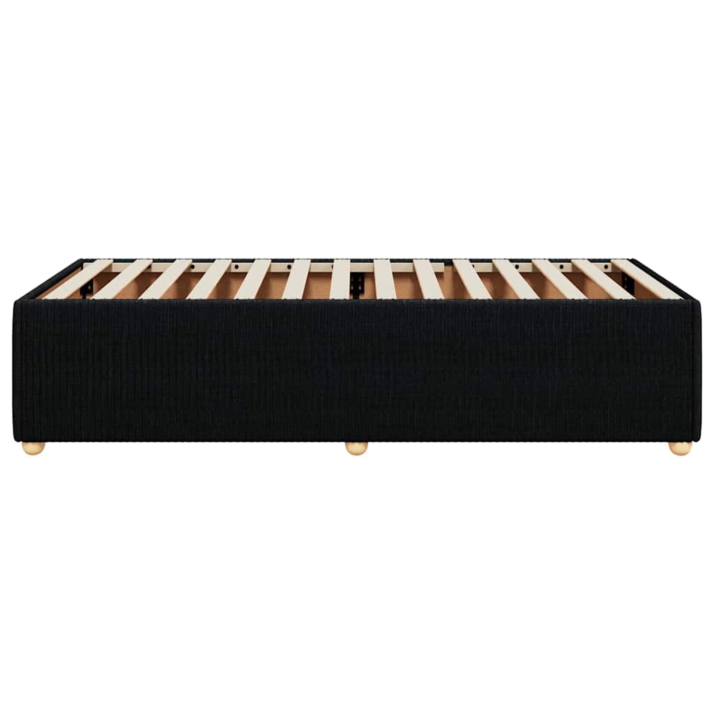 Cadre de lit sans matelas noir simple tissu - XIOS